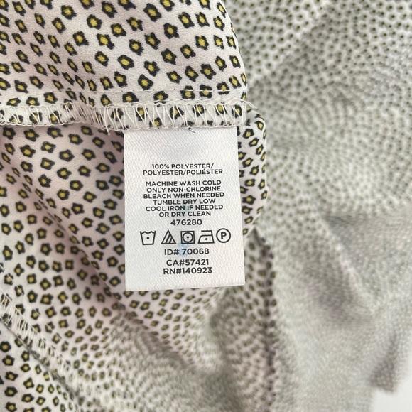 Loft white patterned lightweight blouse perfect for work NWOT small - Picture 5 of 7